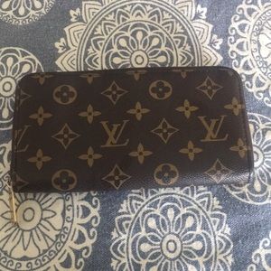 Leather Zip Around Wallet